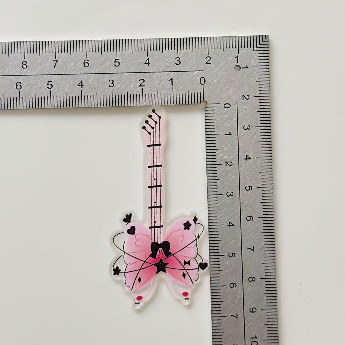 Мультяшная акриловая имитация бабочки, аксессуары для гитары, ручная работа, DIY, заколка для волос, головной убор,...
