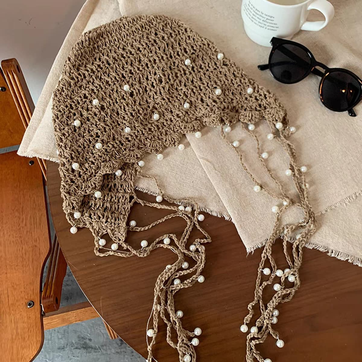 Богемский национальный стиль жемчужная бахроматическая шляпа пуловер весной и летом