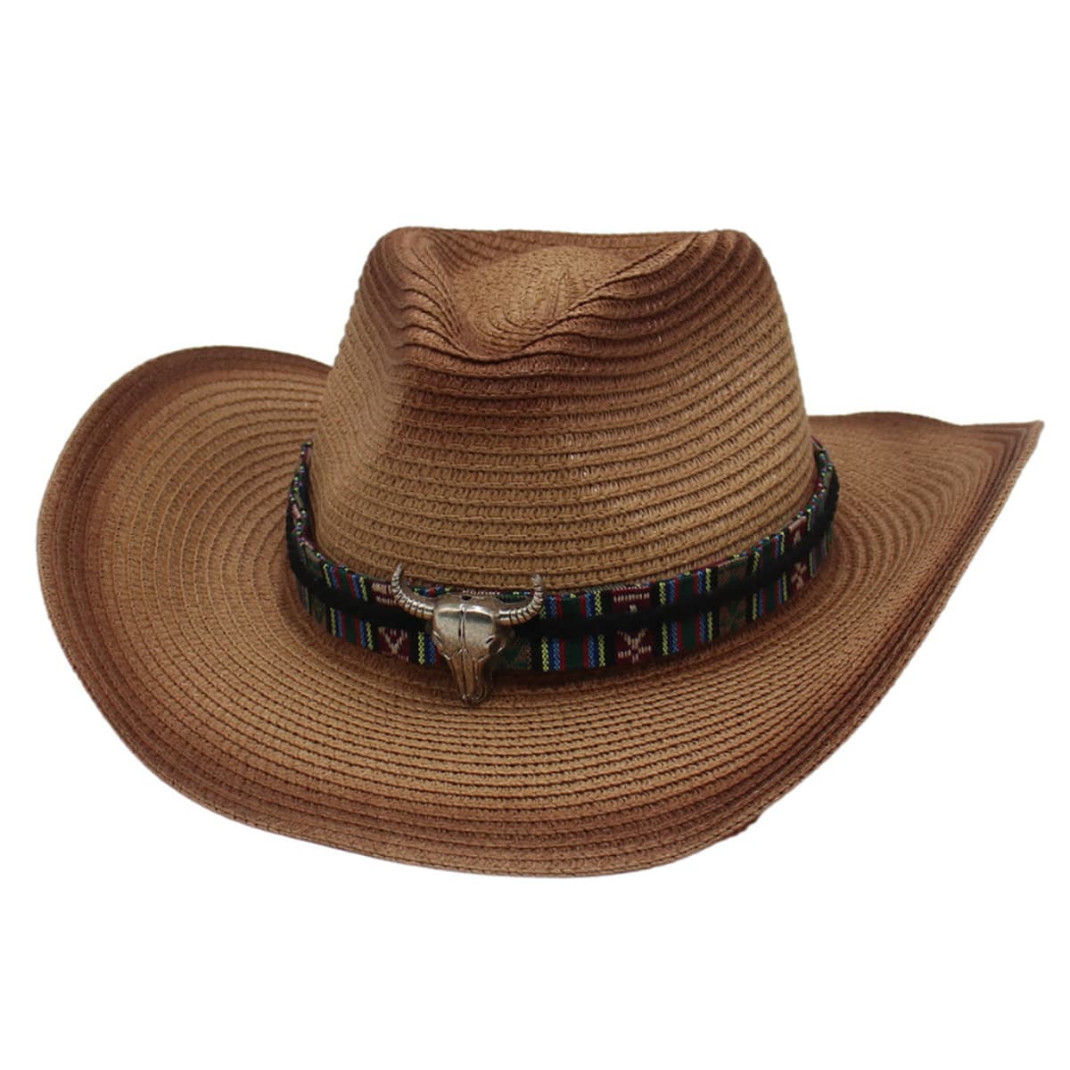 Трансграничные новые аксессуары для головы коровы Соломенная шляпа Western Denim Спорт на открытом воздухе Альпинизм керлинг...