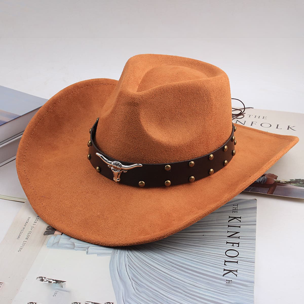 Внешняя торговля Западный джинсовый стиль тибетский бычий аксессуар модный цилиндр