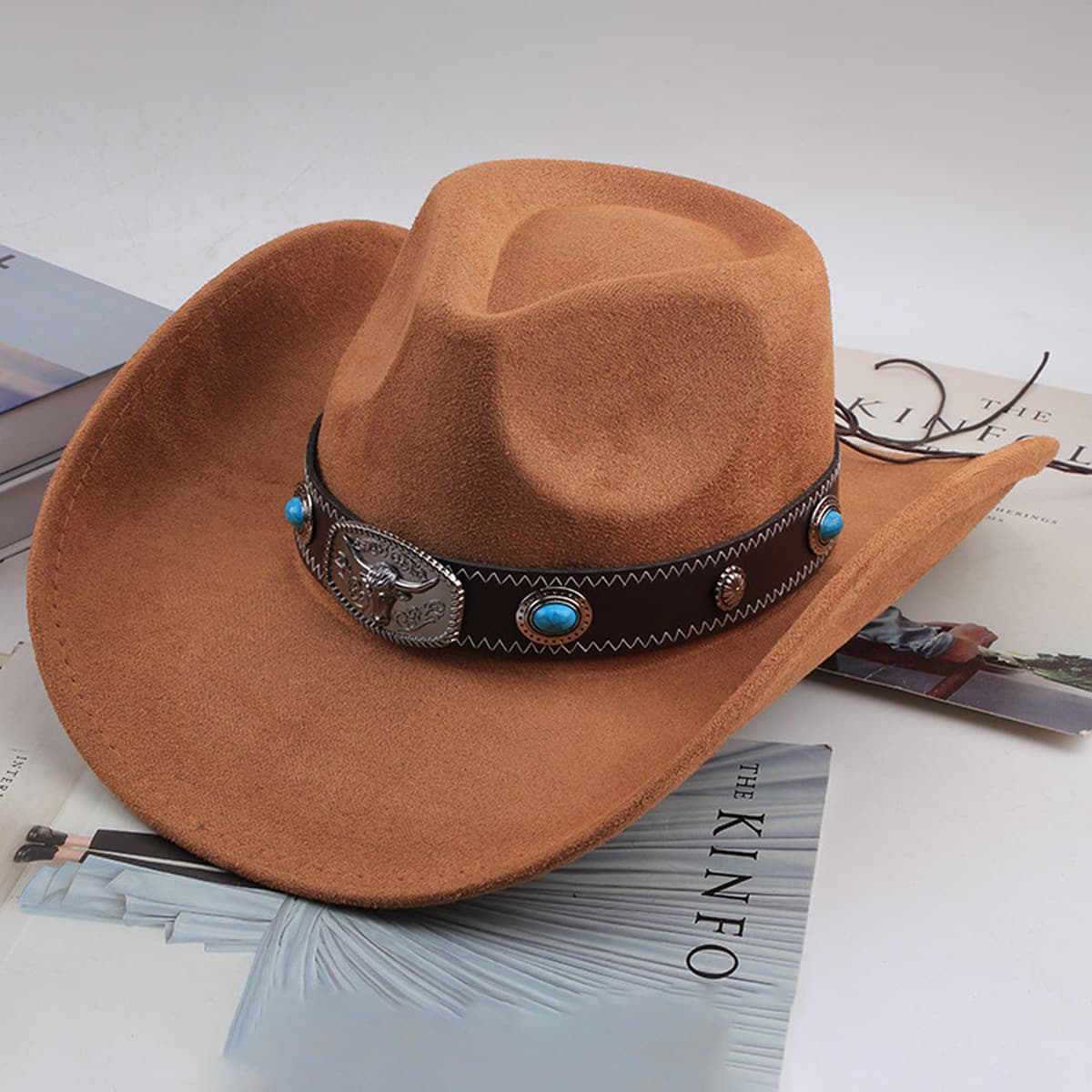 Внешняя торговля Западный джинсовый стиль тибетский бычий аксессуар модный цилиндр