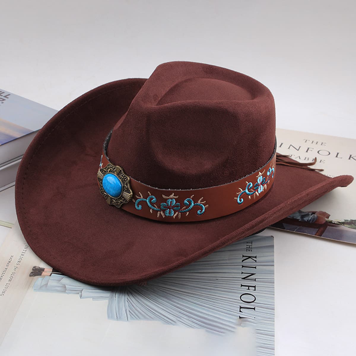 Внешняя торговля Западный джинсовый стиль тибетский бычий аксессуар модный цилиндр