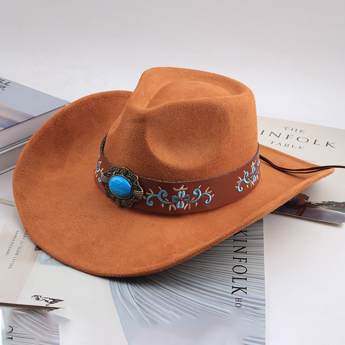 Внешняя торговля Западный джинсовый стиль тибетский бычий аксессуар модный цилиндр