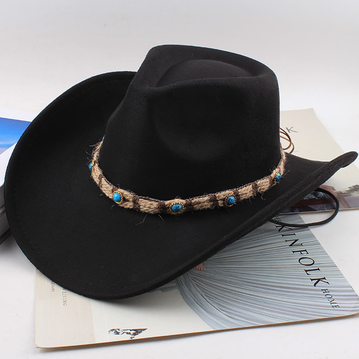 Внешняя торговля Западный джинсовый стиль тибетский бычий аксессуар модный цилиндр