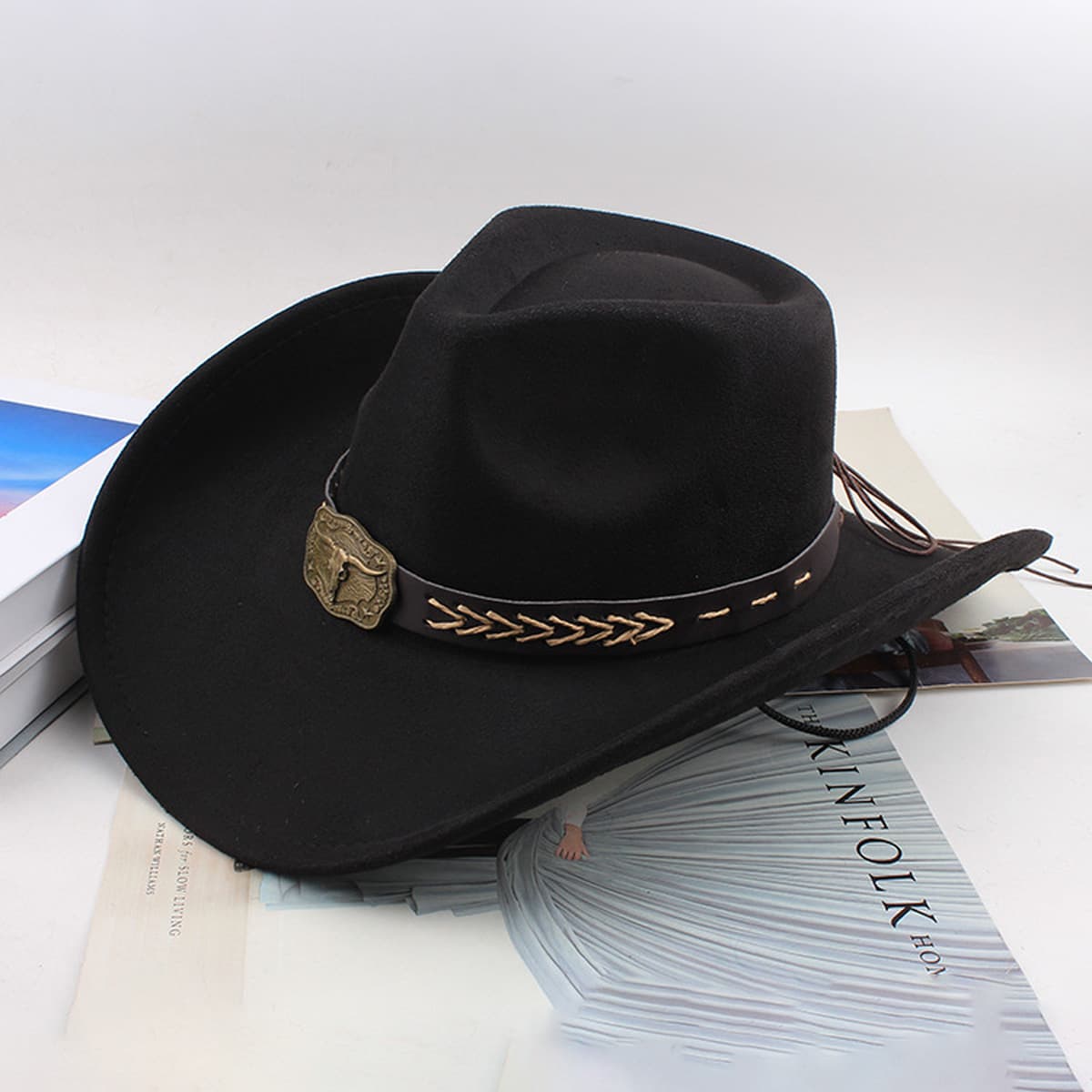 Внешняя торговля Западный джинсовый стиль тибетский бычий аксессуар модный цилиндр