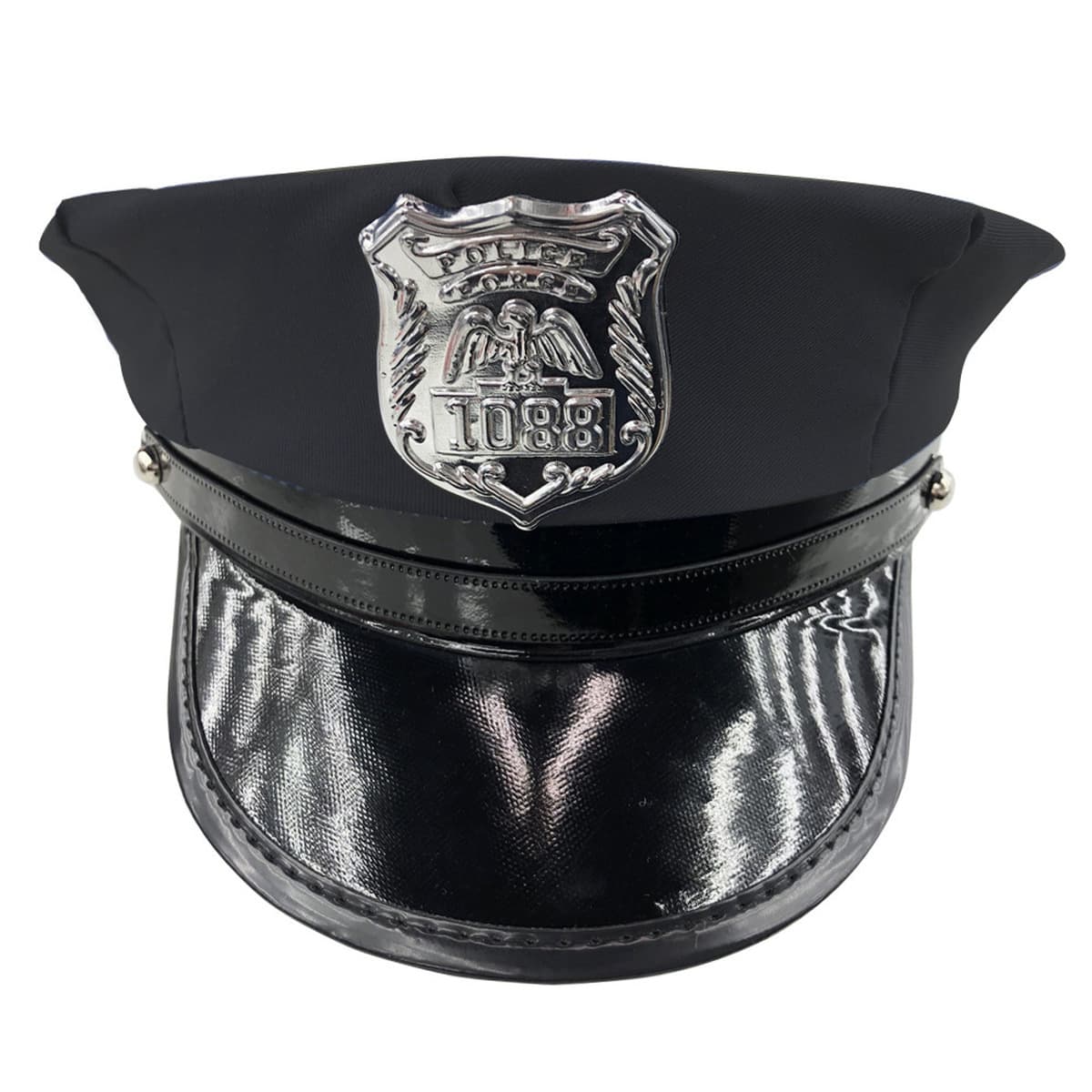 Европейская и американская полицейская кепка, черная, для взрослых женщин, полицейский костюм, плоская восьмиугольная кепка,...