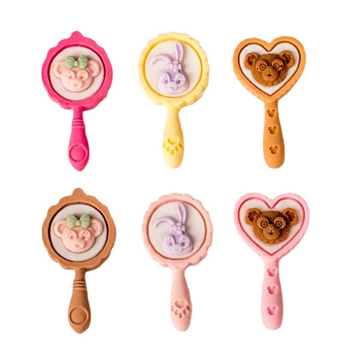 Кролик медведь зеркало аксессуары из смолы крем клей капельный клей чехол для телефона вешалка Аксессуары для волос...