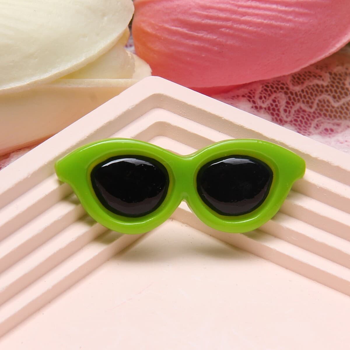 Новый стиль большой 4 см круглой рамки смолы маленькие солнцезащитные очки солнцезащитные очки DIY крем резиновые аксессуары...