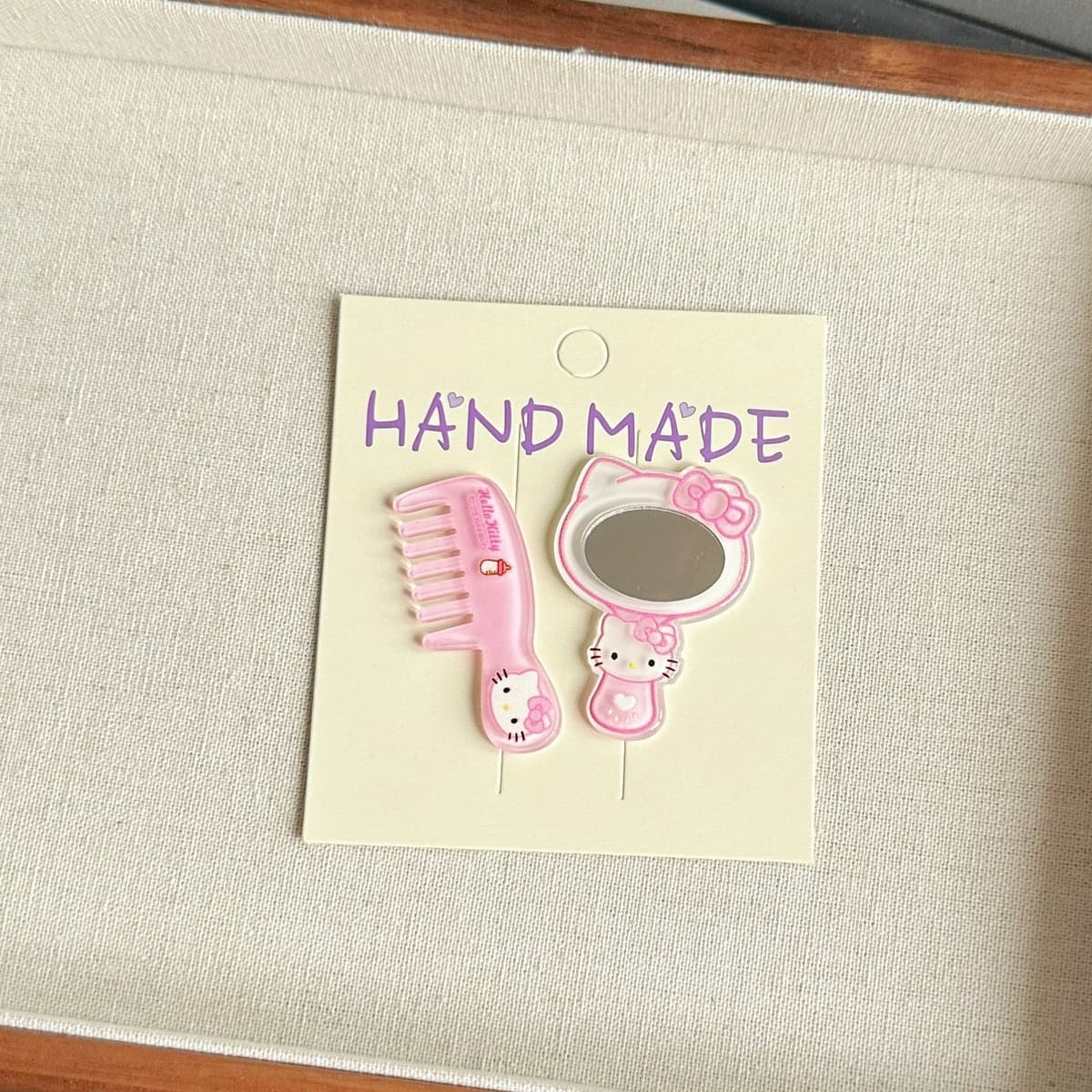 Комбинация маленькой зеркальной расчески симпатичная девушка сердце мультфильм мини-косметическое зеркало расческа головные...