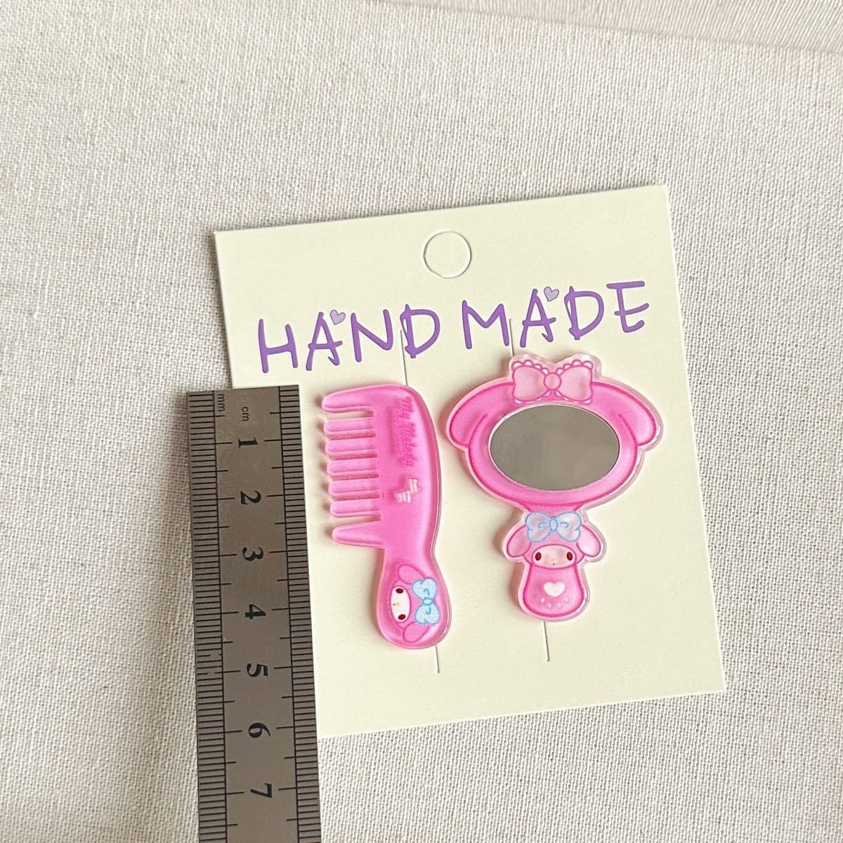 Комбинация маленькой зеркальной расчески симпатичная девушка сердце мультфильм мини-косметическое зеркало расческа головные...