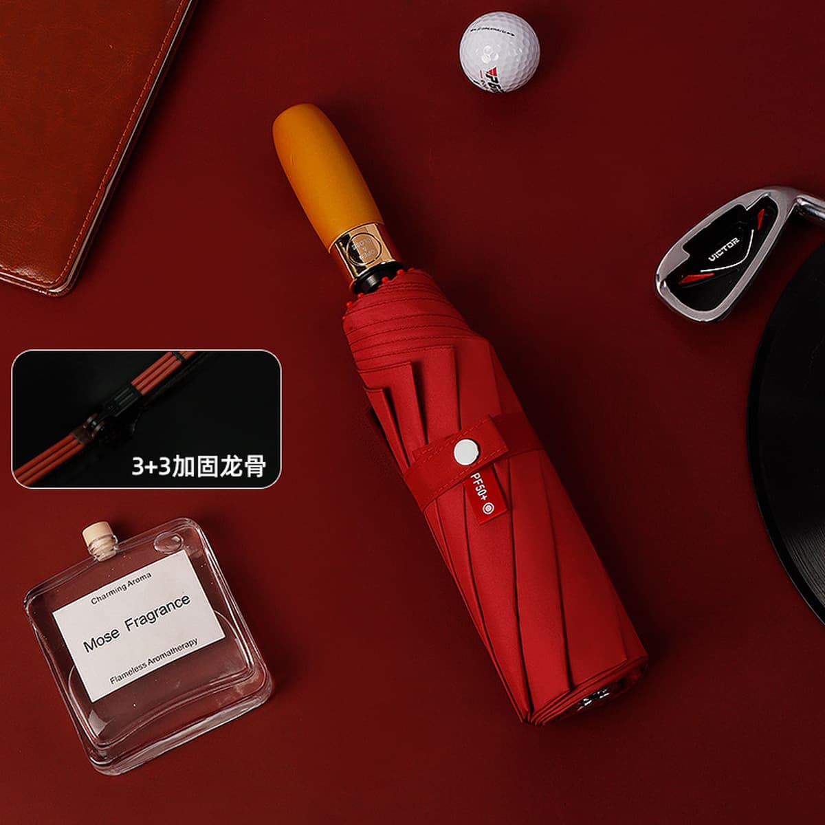 Автоматический зонт с 16 спицами и кольцевой застежкой, двойного назначения для дождя и солнца, складной зонт, зонт для...