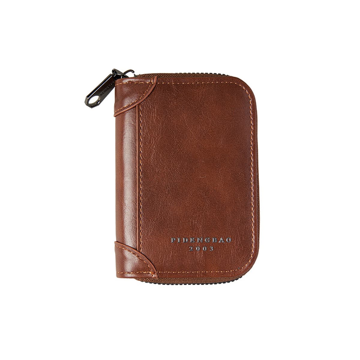 Кошелек для кредитных карт, мужской ретро-кошелек с несколькими отделениями для карт и монет, вертикальный кошелек на молнии...