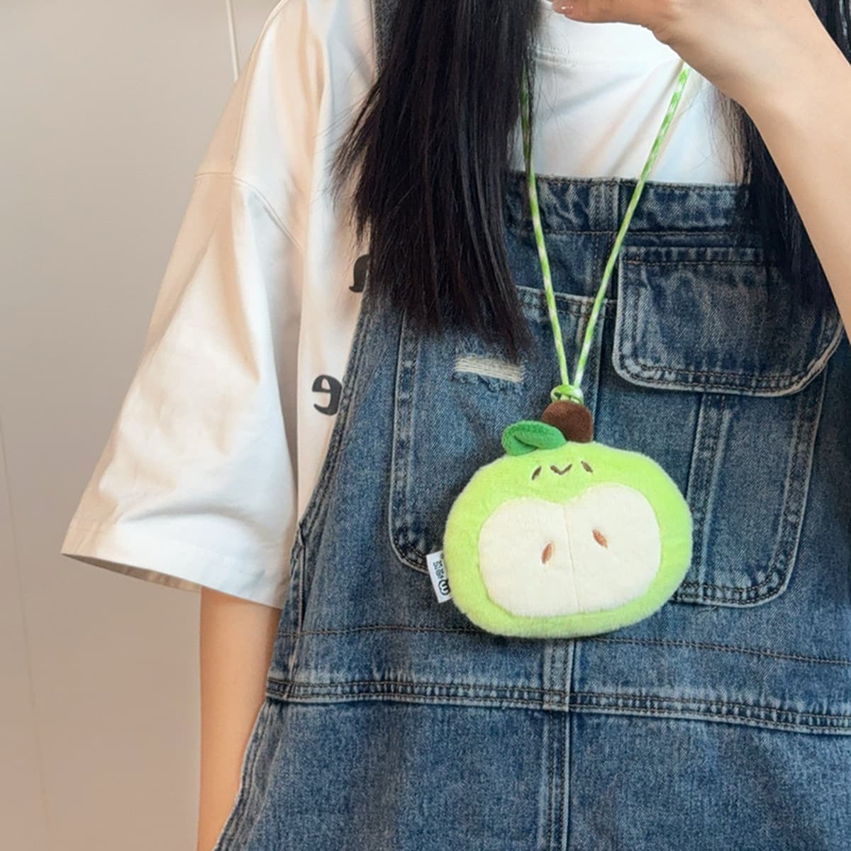 Кошка Фан Оригинальная милая сумка из красного яблока с шеей фруктовая сумка-картная сумка для наушников