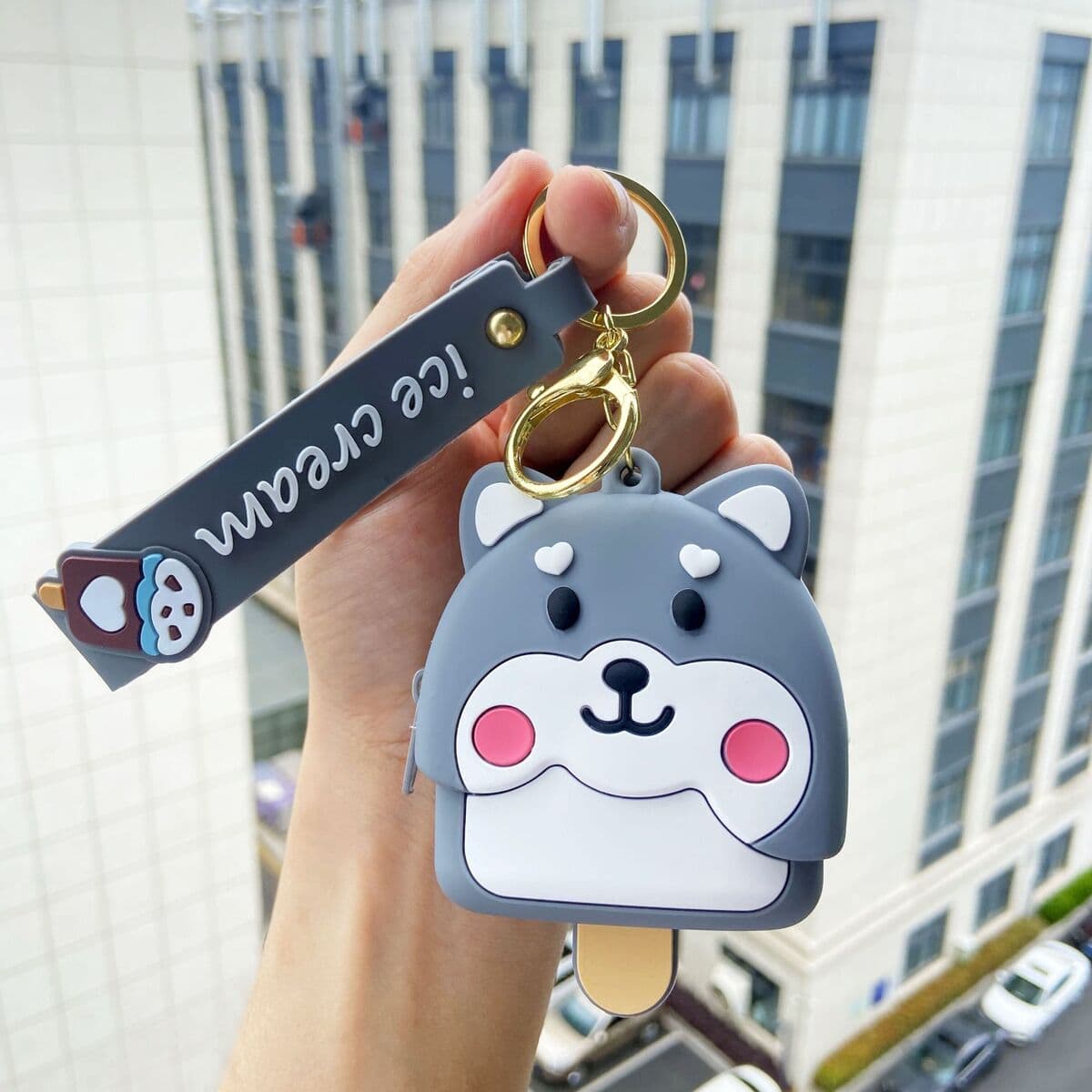 Силиконовый кошелек-брелок в виде утки для монет и ключей, подвеска для детского рюкзака, чехол для ключей, держатель для...