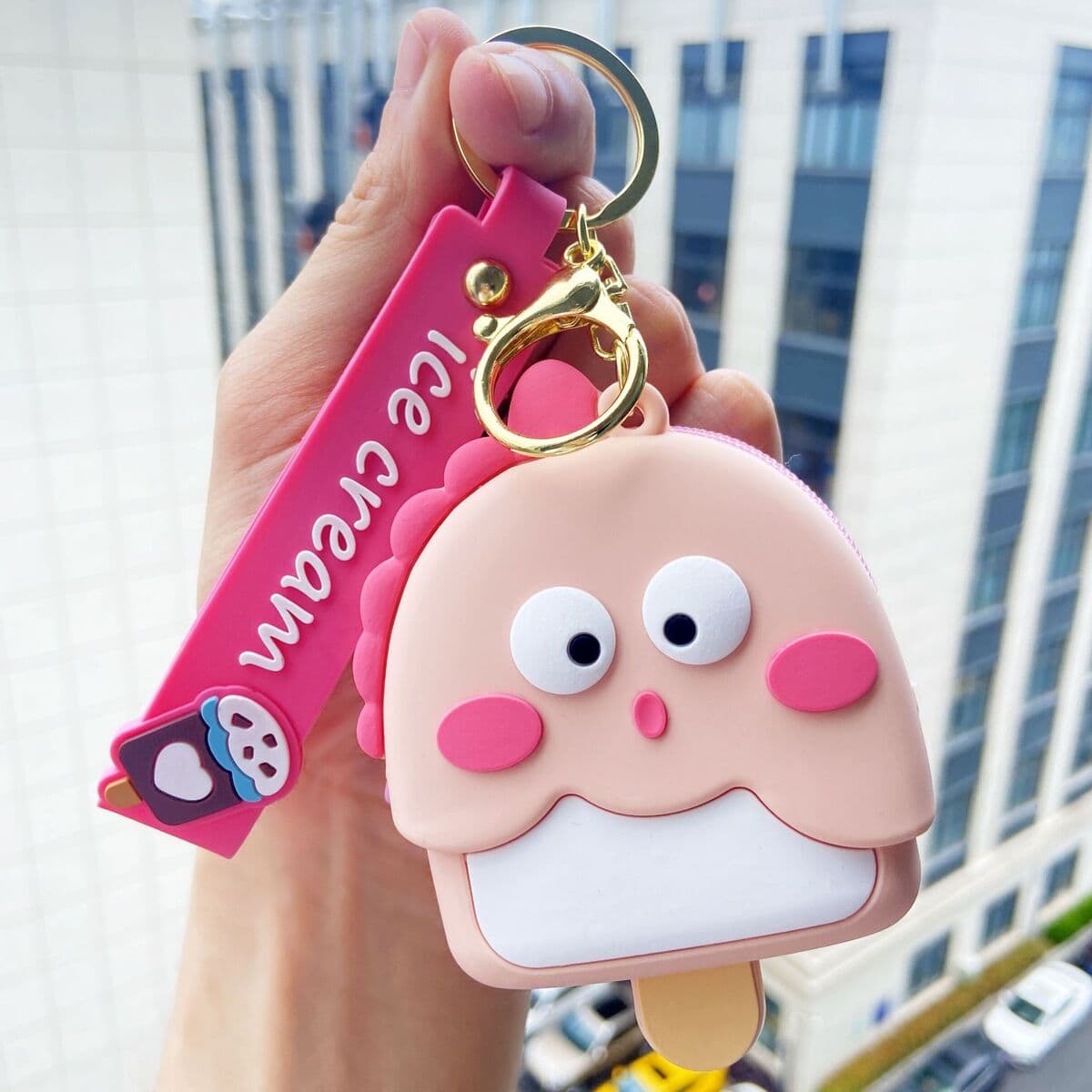 Силиконовый кошелек-брелок в виде утки для монет и ключей, подвеска для детского рюкзака, чехол для ключей, держатель для...