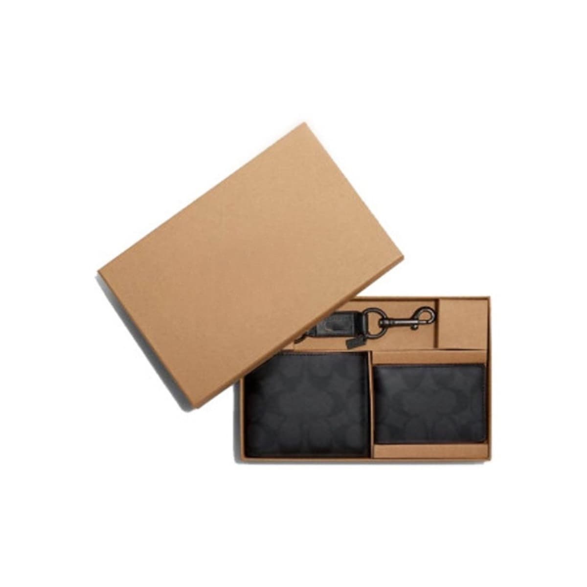 Мужской кошелек-портмоне унисекс с отделением для монет, держателем для карт и брелоком, набор из 7 новых подарочных коробок...