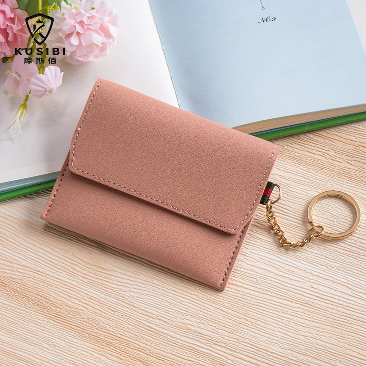 Ультратонкий держатель для визитных карточек с отделением для карт для женщин, компактный мини-кошелек для мелочи,...