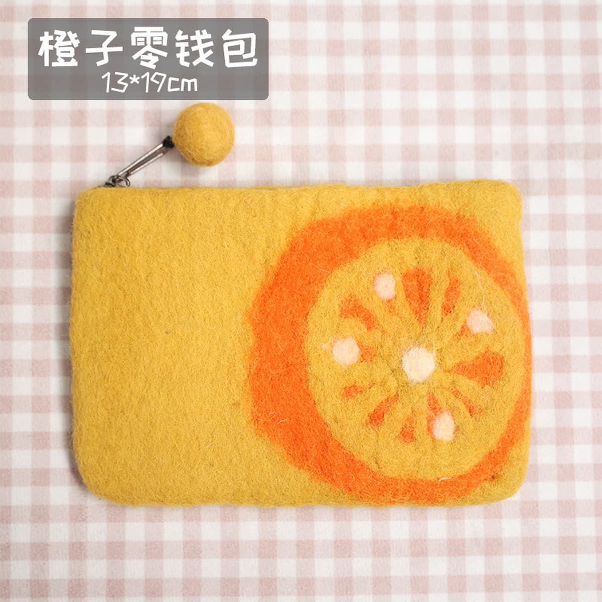 Ins стиль шерстяной войлок оранжевый Кошелек для монет визитница милый плюшевый клатч креативный подарок аксессуары для...