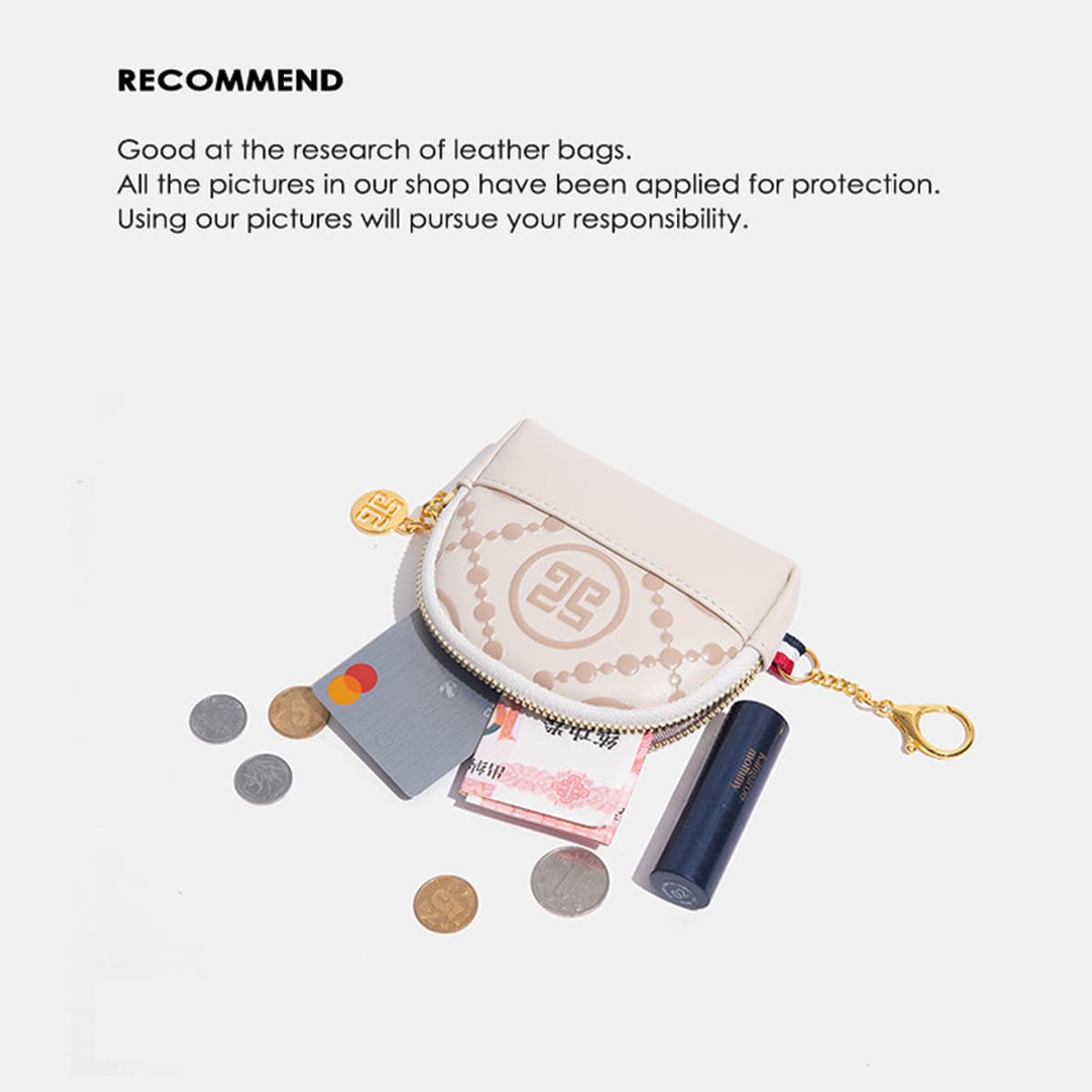 2024 Летний Новый маленький брелок со свежим принтом, маленькая клетка Qiaoling, универсальный кошелек для монет, держатель...