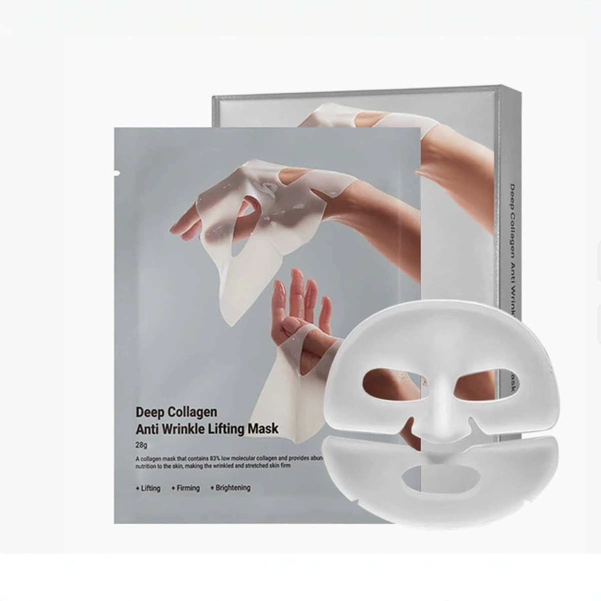 Маска для лица с биоколлагеном для трансграничной торговли, увлажняющая, подтягивающая, гидрогелевая (раздельная),...