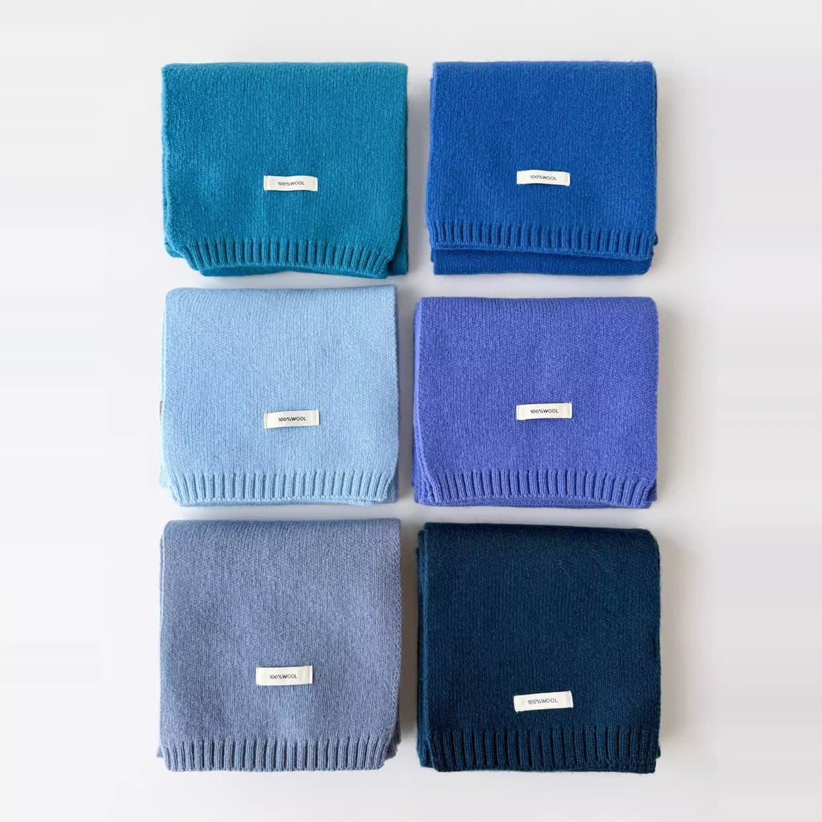 Корейский стиль, новый универсальный однотонный шарф из 100% чистой шерсти, женский осенне-зимний теплый вязаный шарф,...