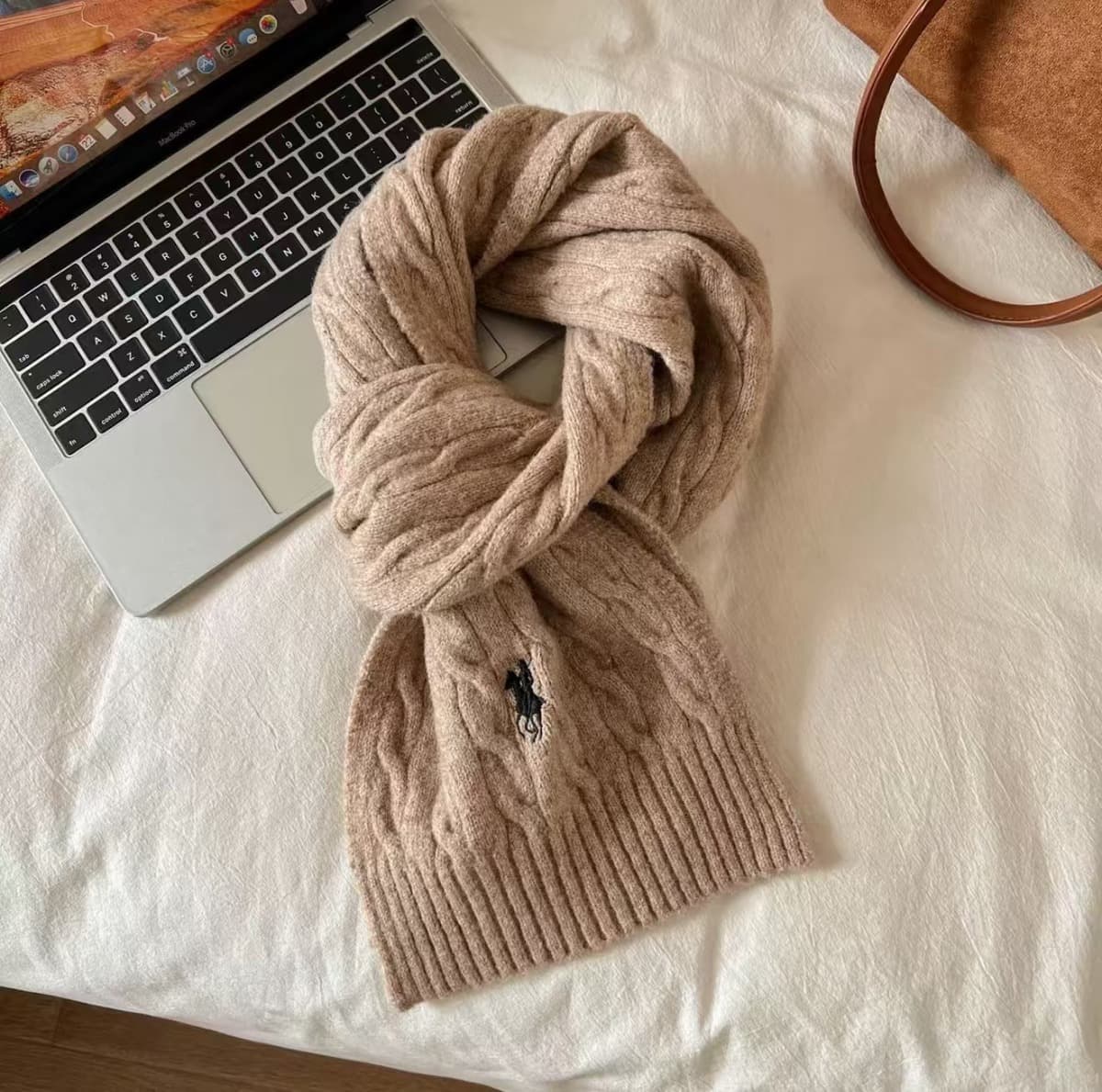 Долговечная репутация! Шерстяной вязаный шарф для пар, универсальный однотонный шарф-грелка для шеи, модный зимний корейский...