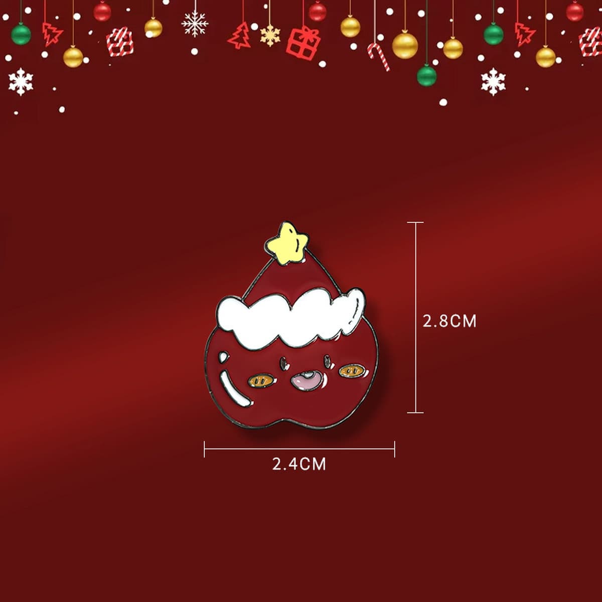 Брошь-значок Санта-Клаус, металлическая, в стиле мультфильма, с индивидуальным дизайном, рождественская брошь для одежды и...