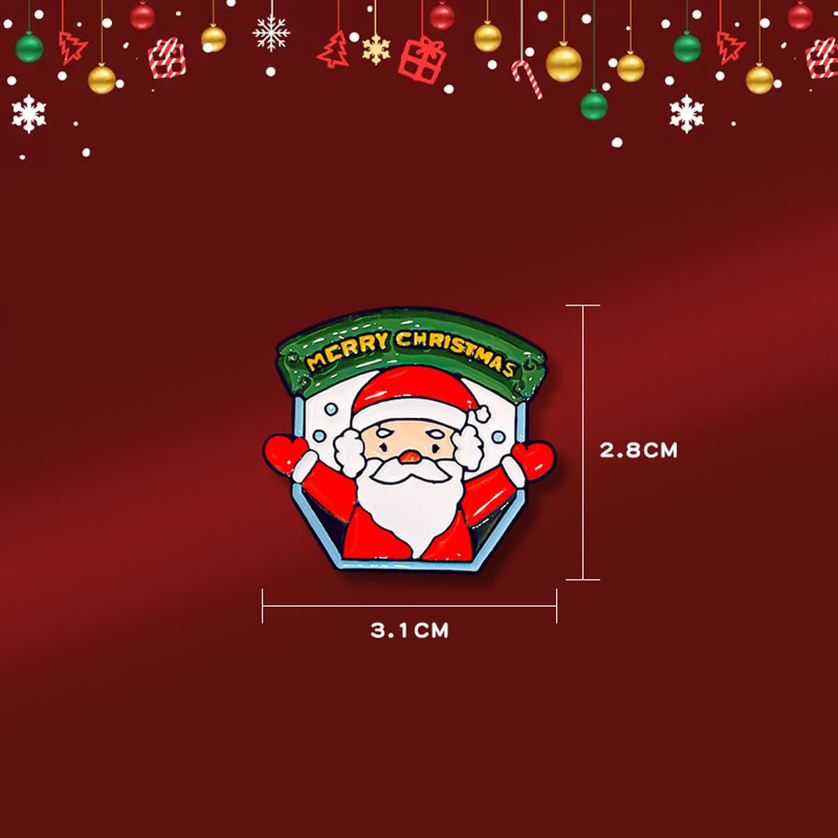 Рождественская брошь мультфильм капли масла металлический значок рождественские украшения старик дерево Лось колокольчик...