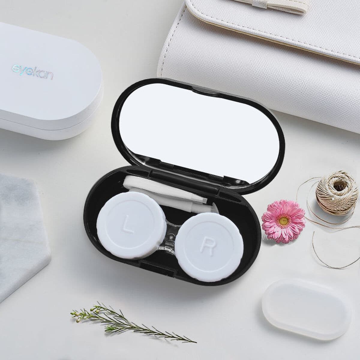 Кайда близорукость контактных линз чехол милый зрачок коробка Пара коробка простая портативная двойная коробка оптовая...