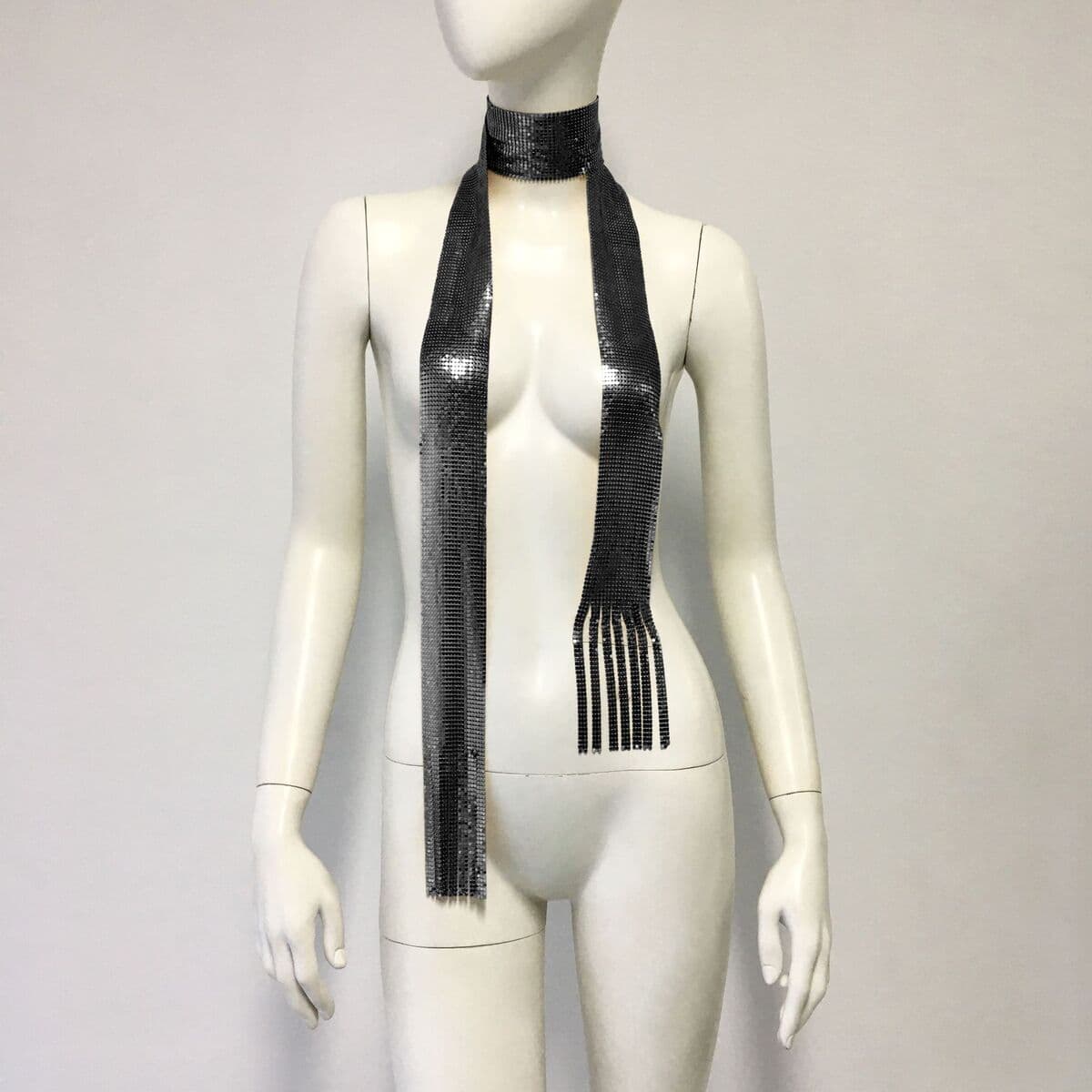 Трансграничные новые аксессуары металлический шарф с пайетками индивидуальный простой ручной работы Алюминиевый сетчатый...