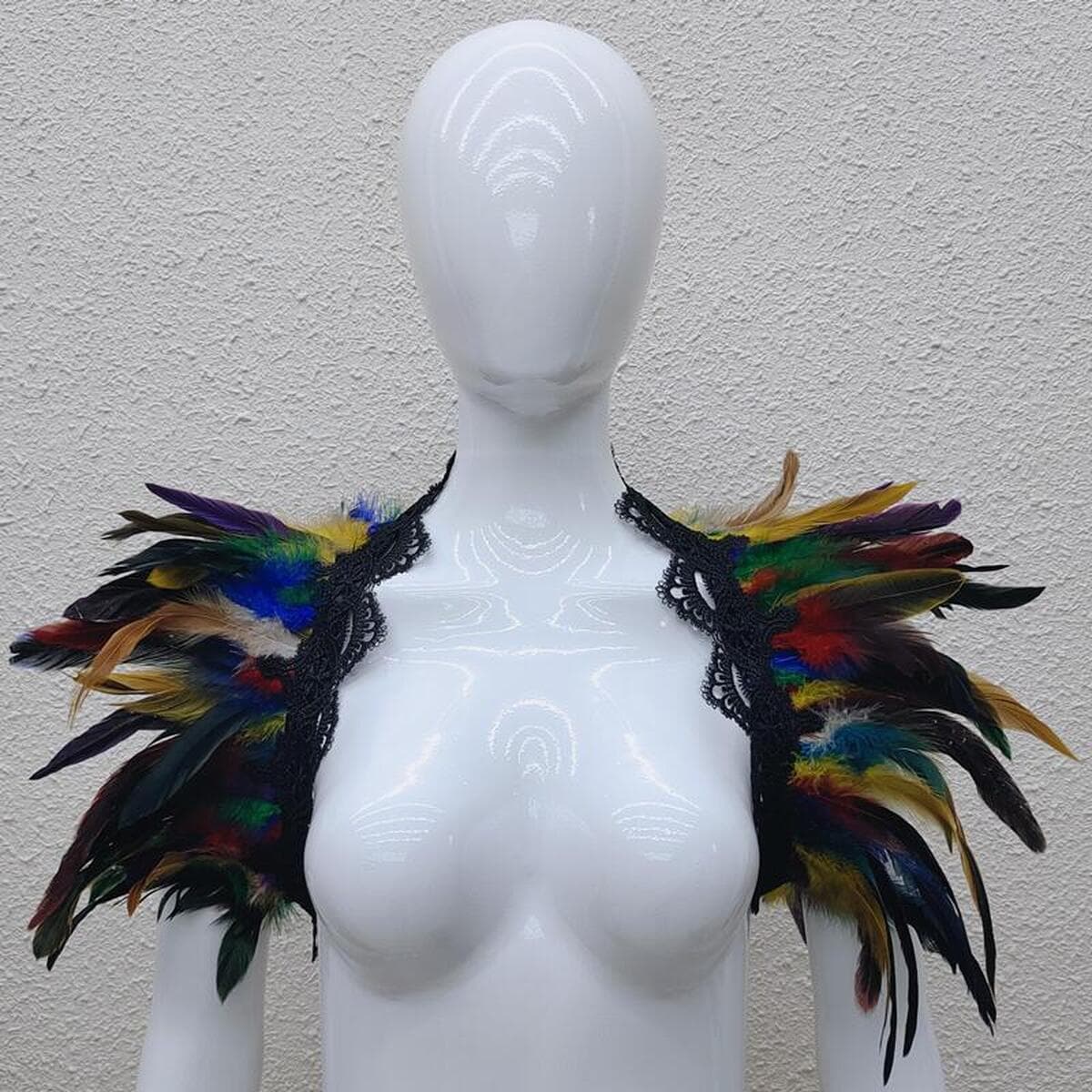 3-х кружевное кружевное перо платок хэллоуин маскарадное платье аксессуары для вечеринки реквизит поддельный воротник