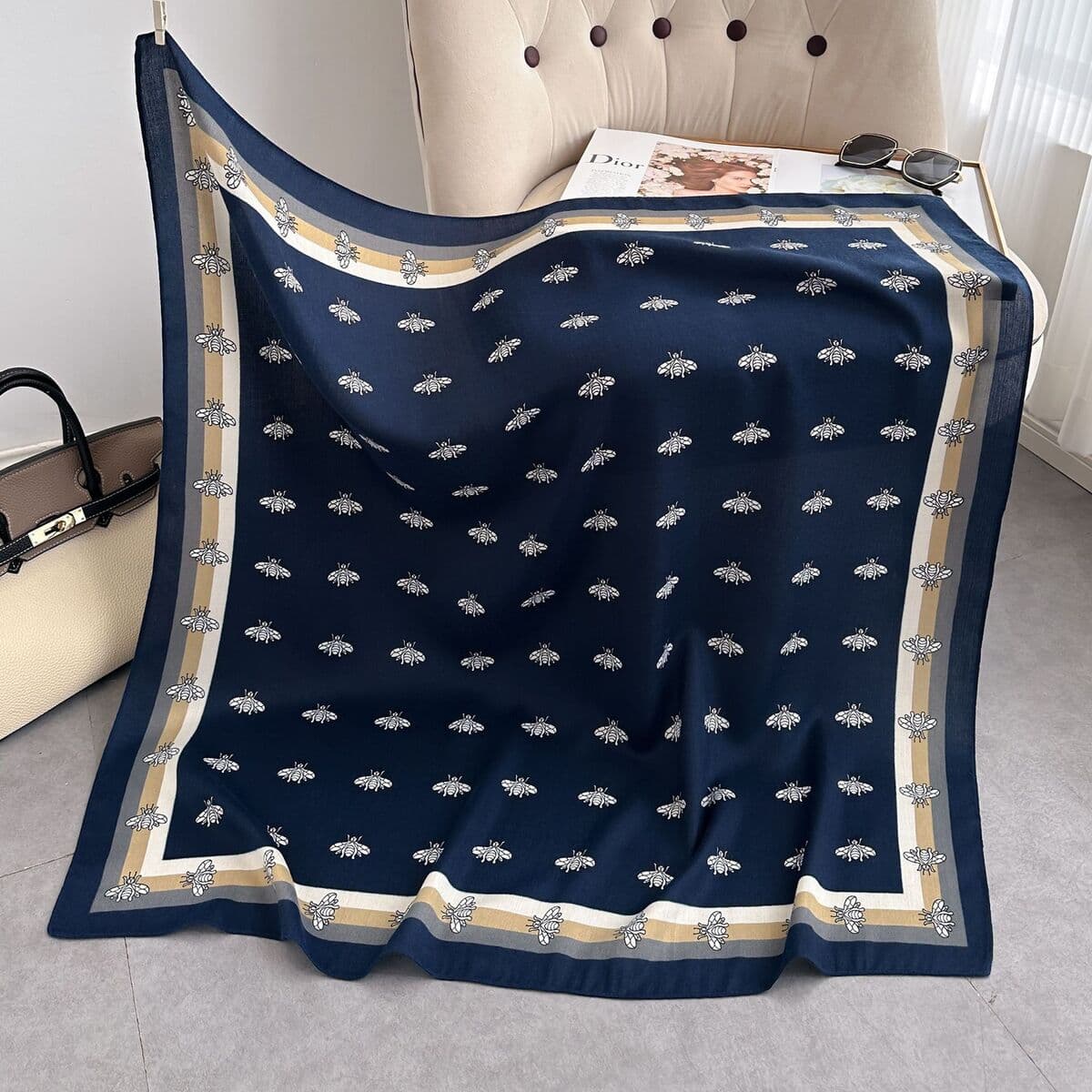 Анти-бархатный хлопчатобумажный принт модный дикий 90 квадратный шарф многофункциональный шарф с рубашкой модный шарф галстук