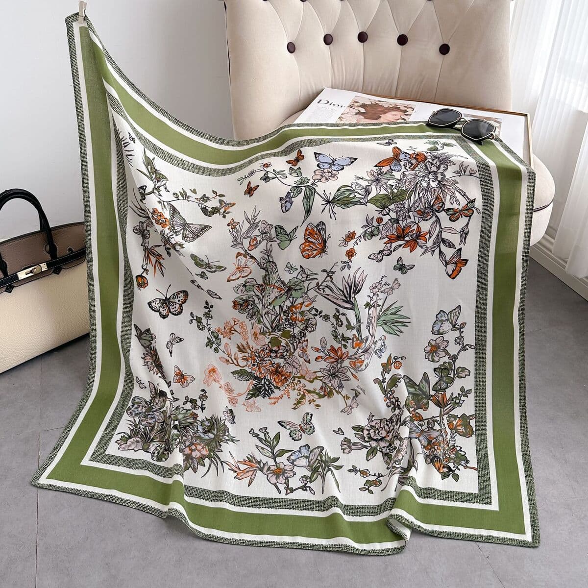 Анти-бархатный хлопчатобумажный принт модный дикий 90 квадратный шарф многофункциональный шарф с рубашкой модный шарф галстук