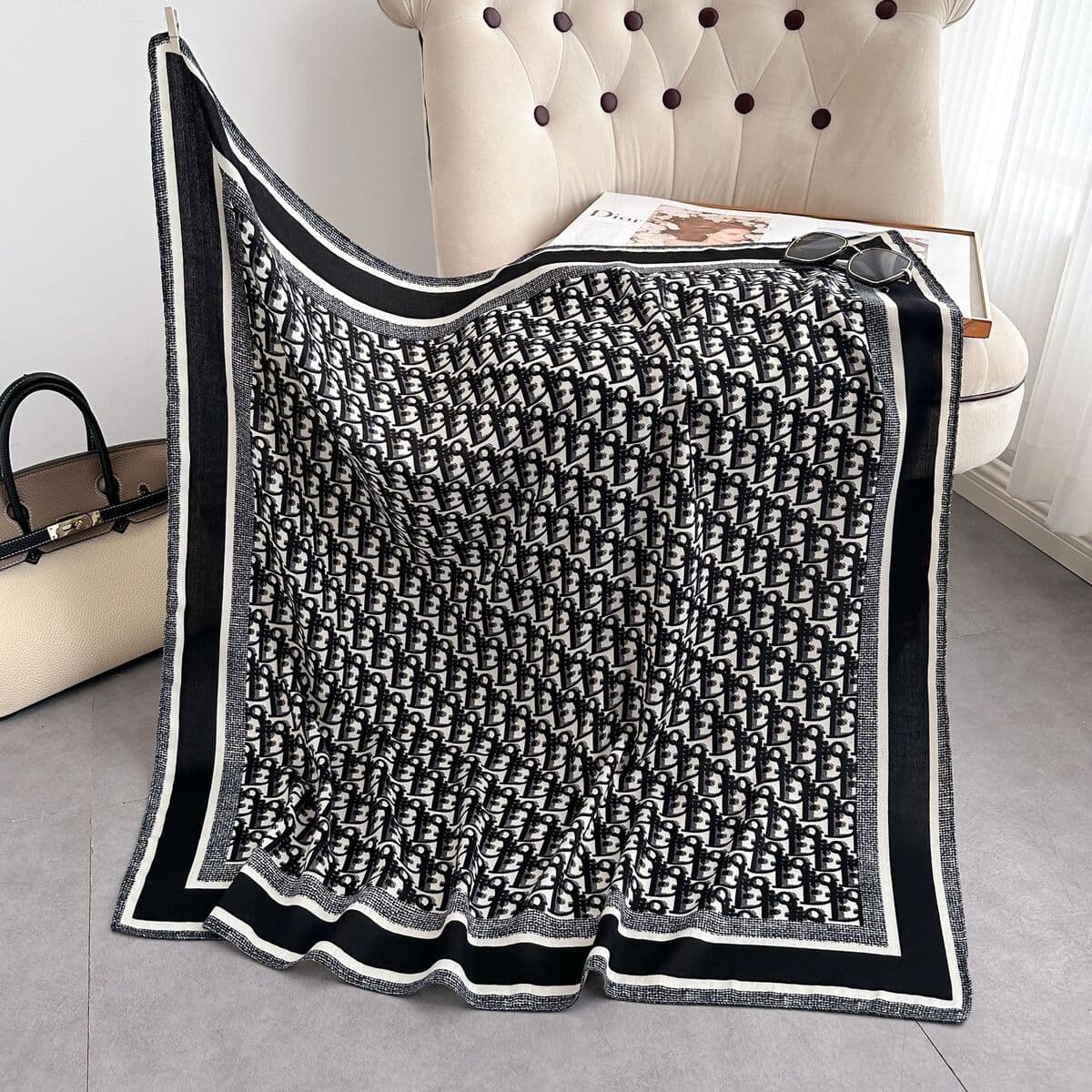 Анти-бархатный хлопчатобумажный принт модный дикий 90 квадратный шарф многофункциональный шарф с рубашкой модный шарф галстук