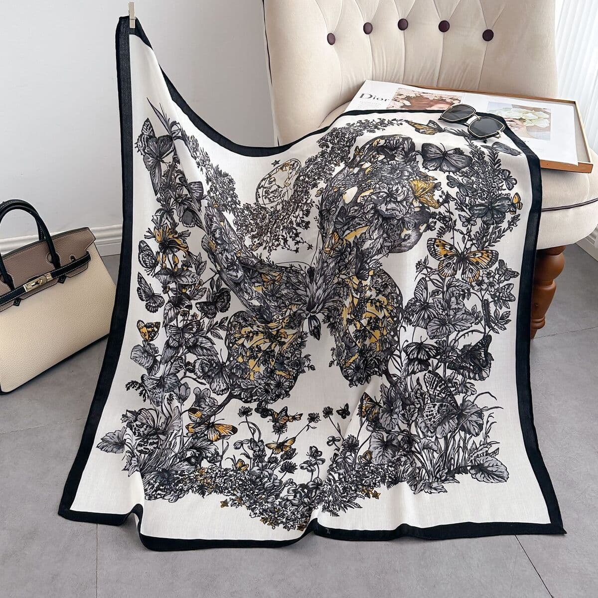 Анти-бархатный хлопчатобумажный принт модный дикий 90 квадратный шарф многофункциональный шарф с рубашкой модный шарф галстук