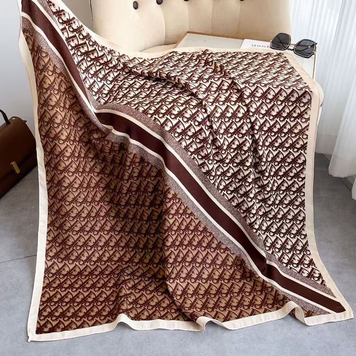 Анти-бархатный хлопчатобумажный принт модный дикий 90 квадратный шарф многофункциональный шарф с рубашкой модный шарф галстук