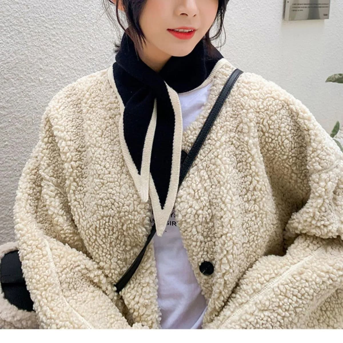 Корейский осенний и зимний шерстяной трикотажный шарф женский зимний чехол для шеи сладкий крест треугольный шарф теплый шарф