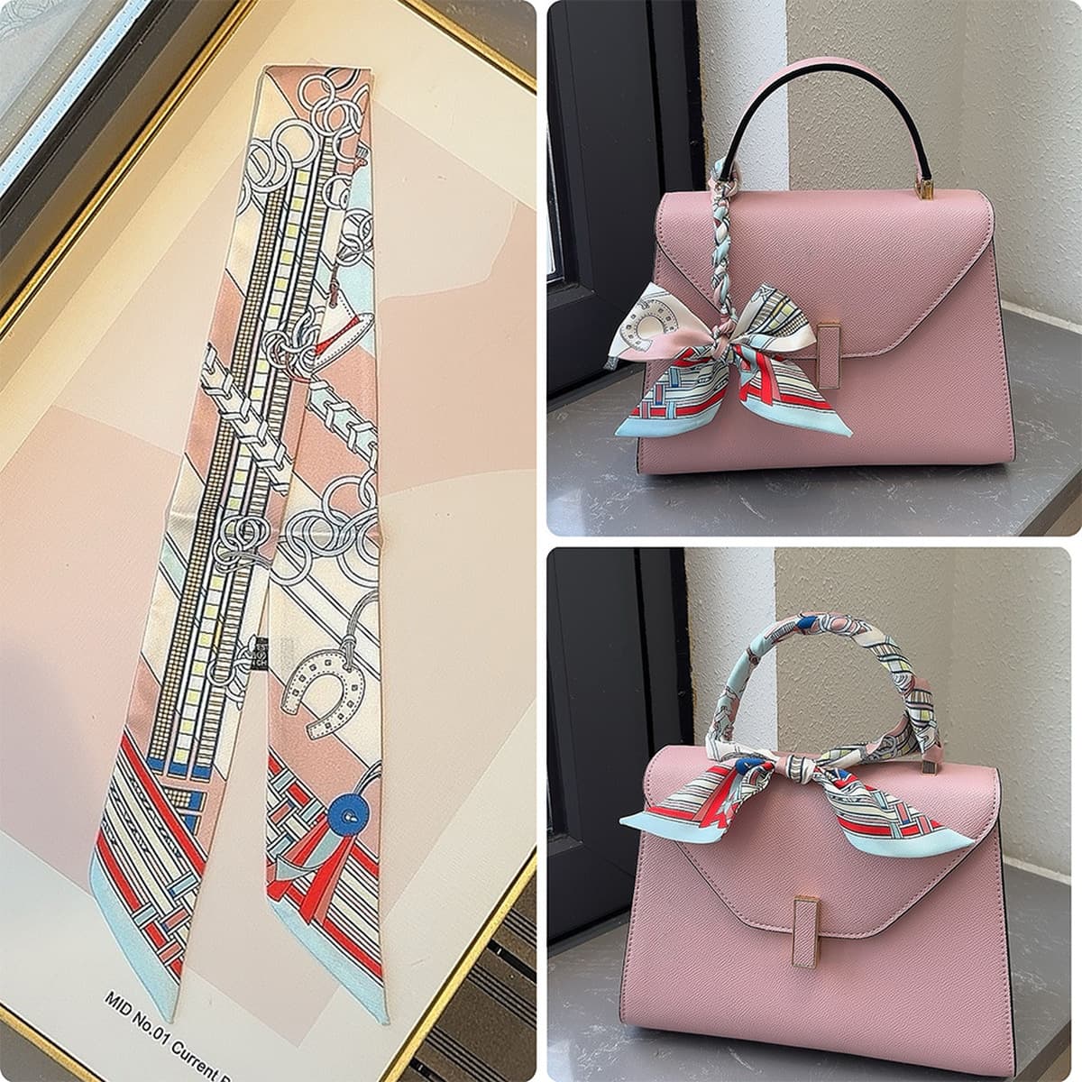 Талисман с принтом шарф маленький шарф сумка