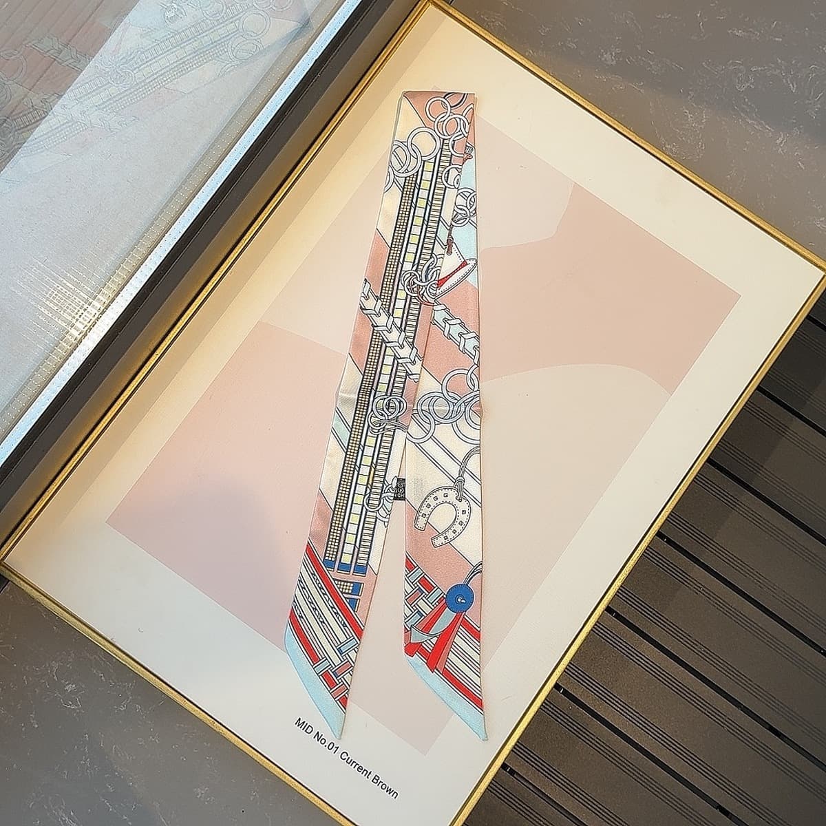 Талисман с принтом шарф маленький шарф сумка