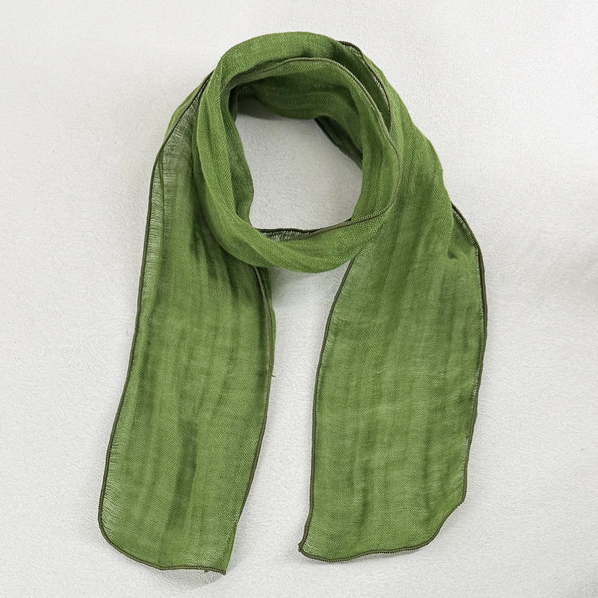 Весна и лето новый ретро льняный маленький длинный шарф