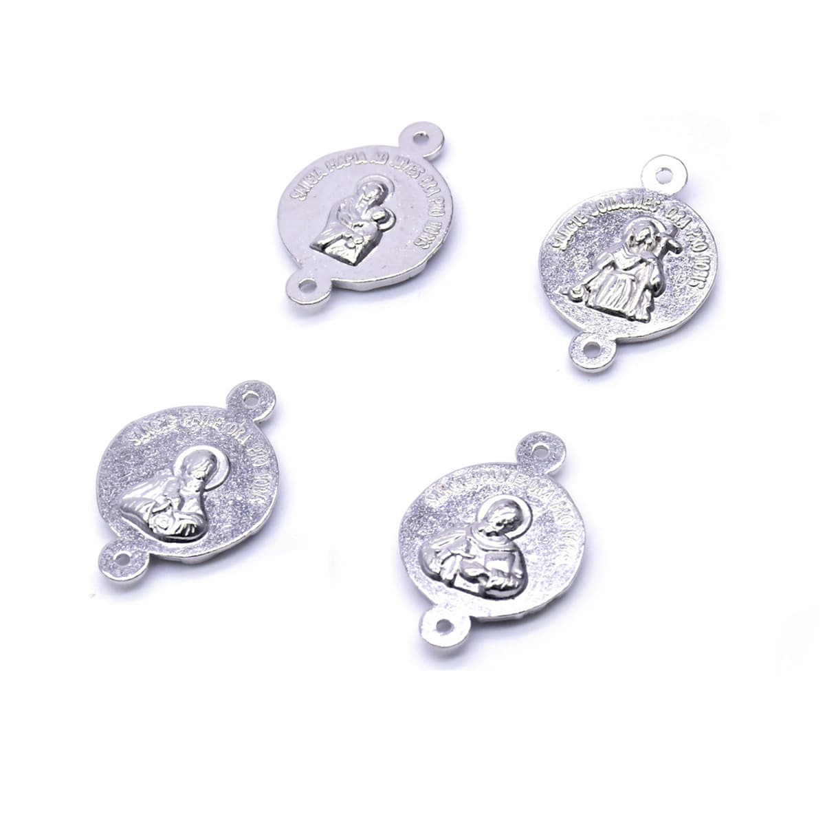 (10 комплектов в каждой упаковке) Четыре комплекта из двух отверстий святой цинковый сплав аксессуары чётки ожерелье DIY...