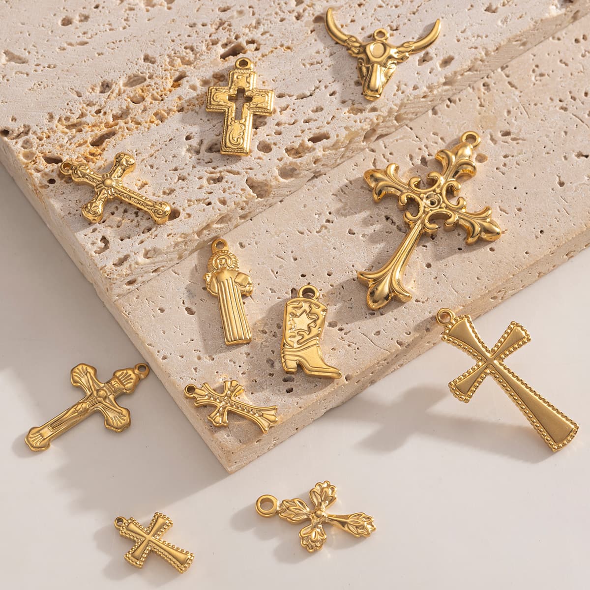 Tina Европейский и американский ретро нишевый религиозный дизайн креста DIY ювелирные аксессуары с высокой цветостойкостью...