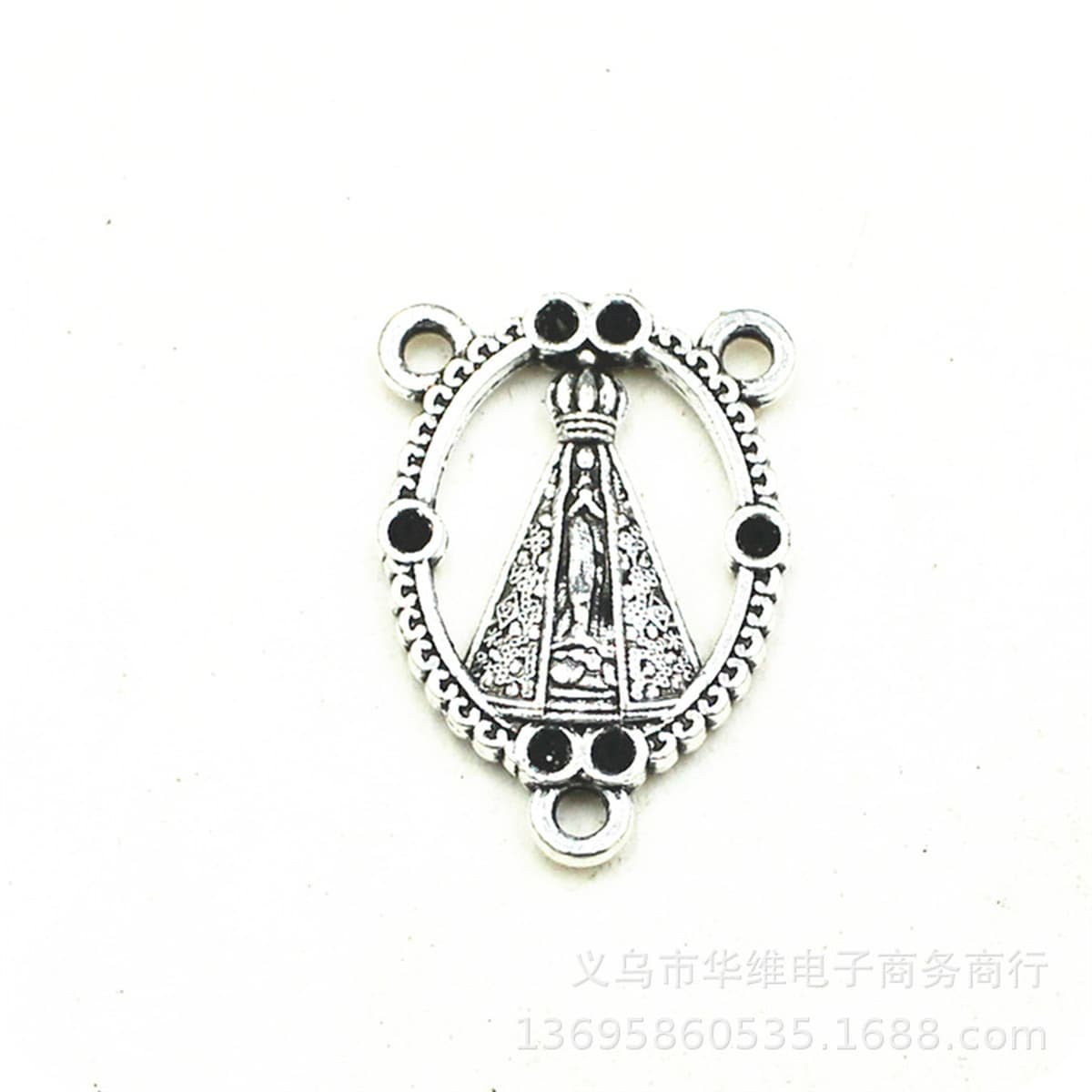 Прямая поставка с фабрики европейские и американские Религиозные Овальные Полые Девы Иисус разъем с тремя отверстиями DIY...