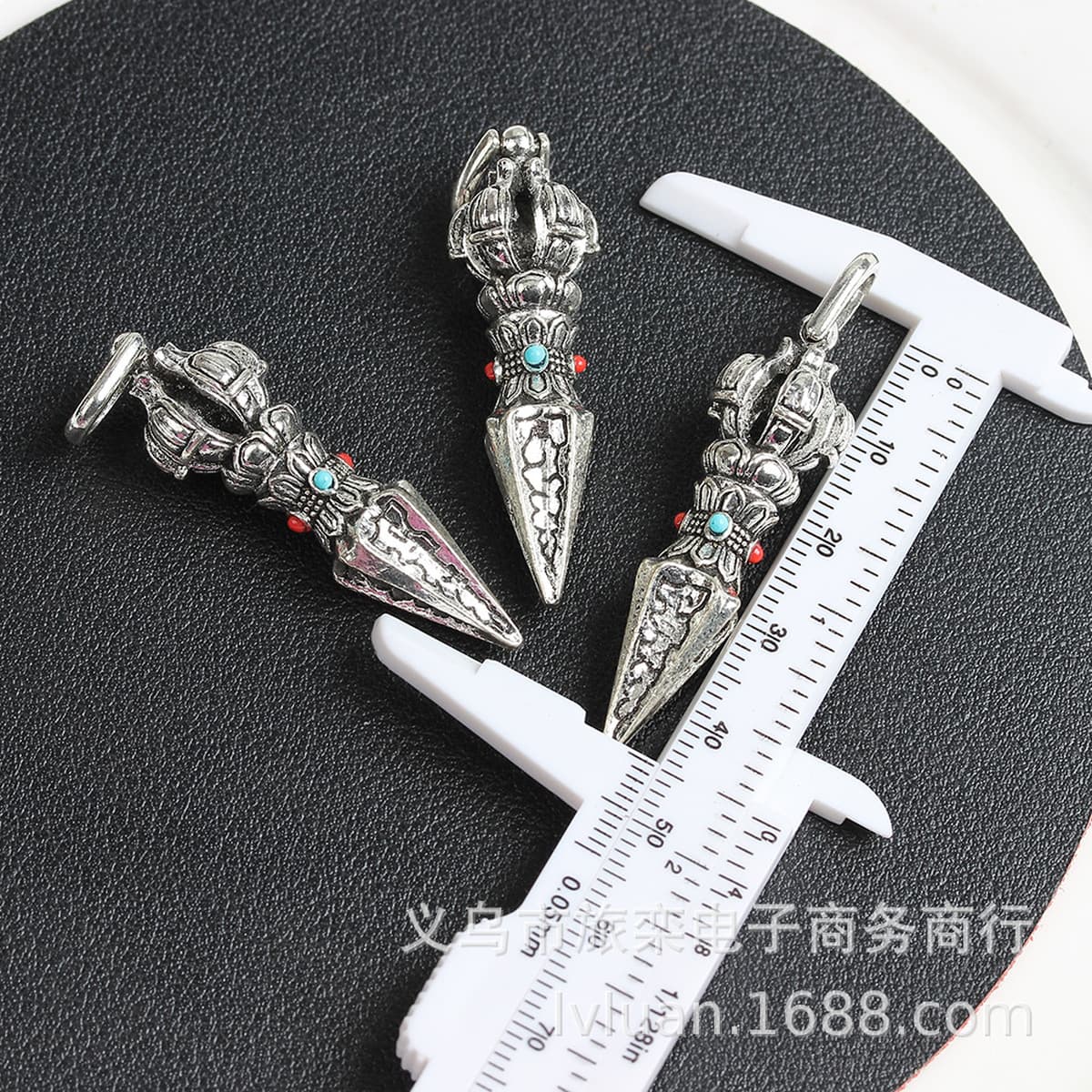 Тибетский серебряный сплав капли масла кулон религиозное Артистизм пестик Звезда Луна Бодхи аксессуары