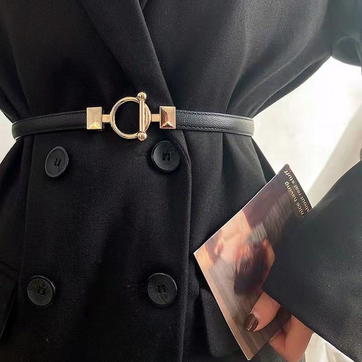 Тонкий пояс Женская декоративная летняя цепочка на талию, аксессуары, платье, костюм, обтягивающий талию, Универсальная...