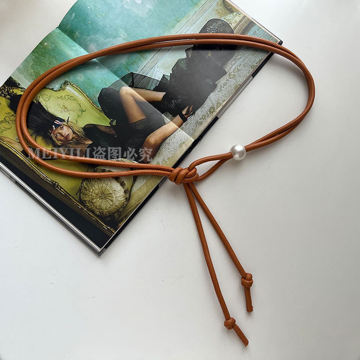 Летний премиальный жемчуг тонкий пояс дикий с юбкой и цепочкой талии