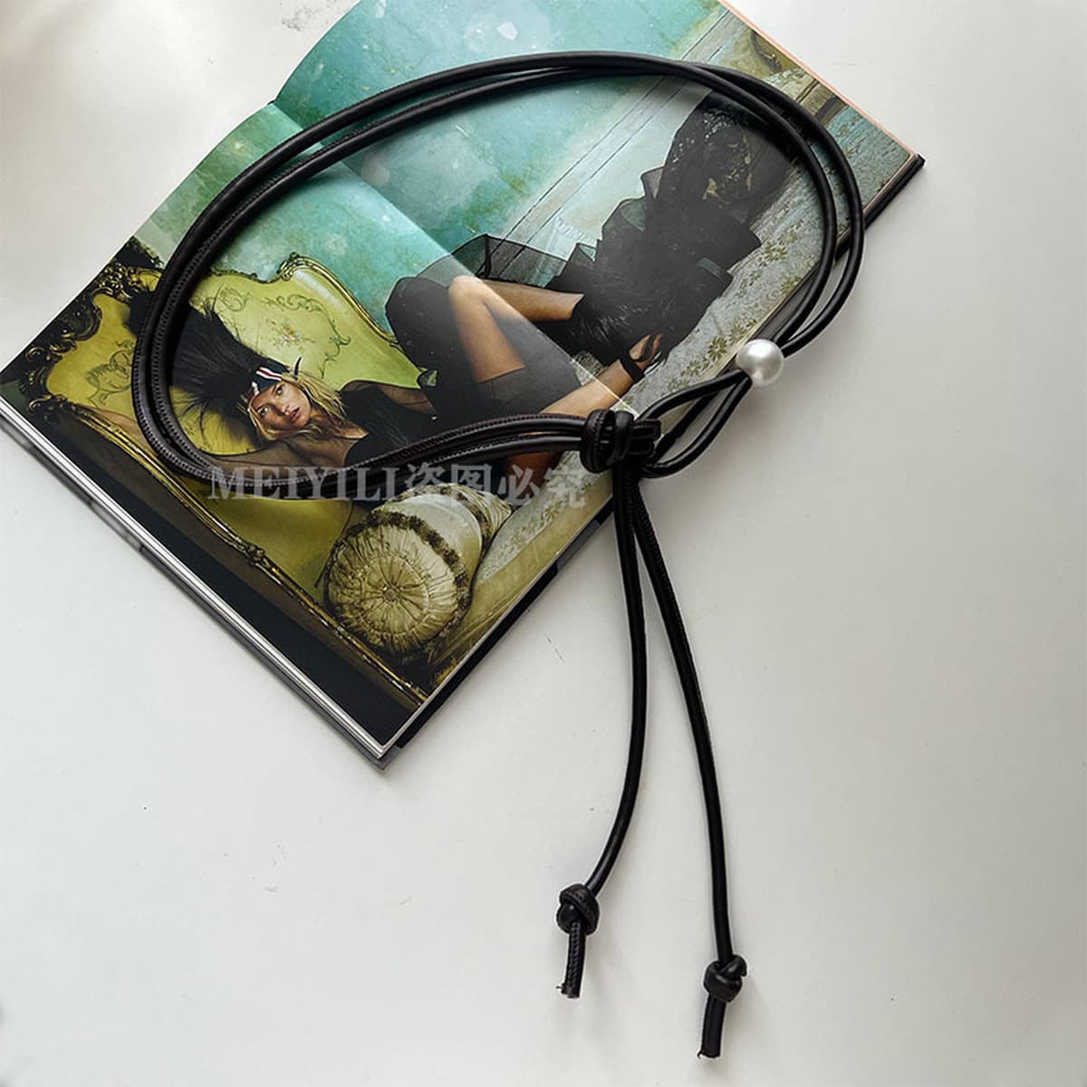 Летний премиальный жемчуг тонкий пояс дикий с юбкой и цепочкой талии