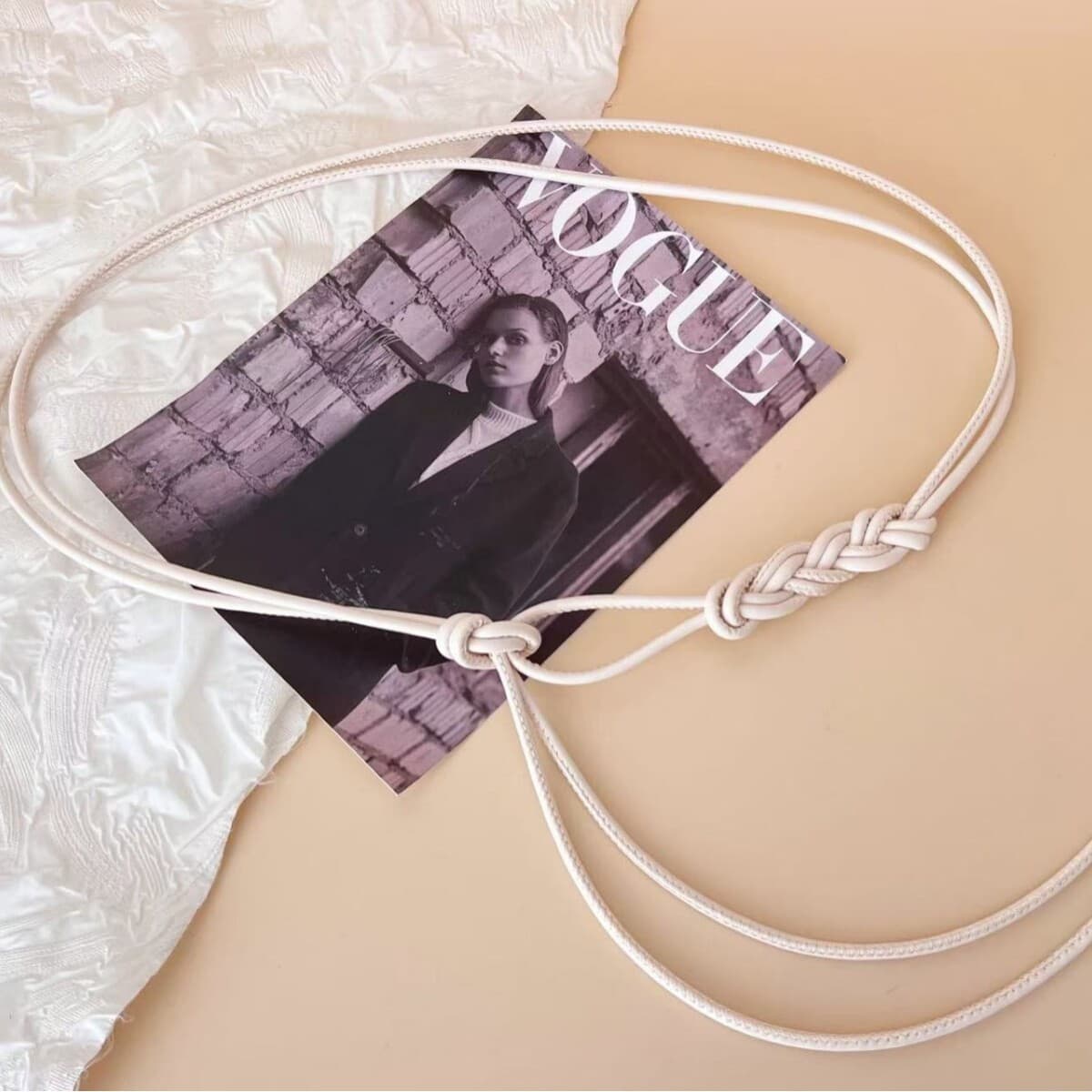 Прямые продажи с фабрики, тонкий ремень с узлом, аксессуары, женская кожаная веревка с юбкой, свитер, универсальный длинный...