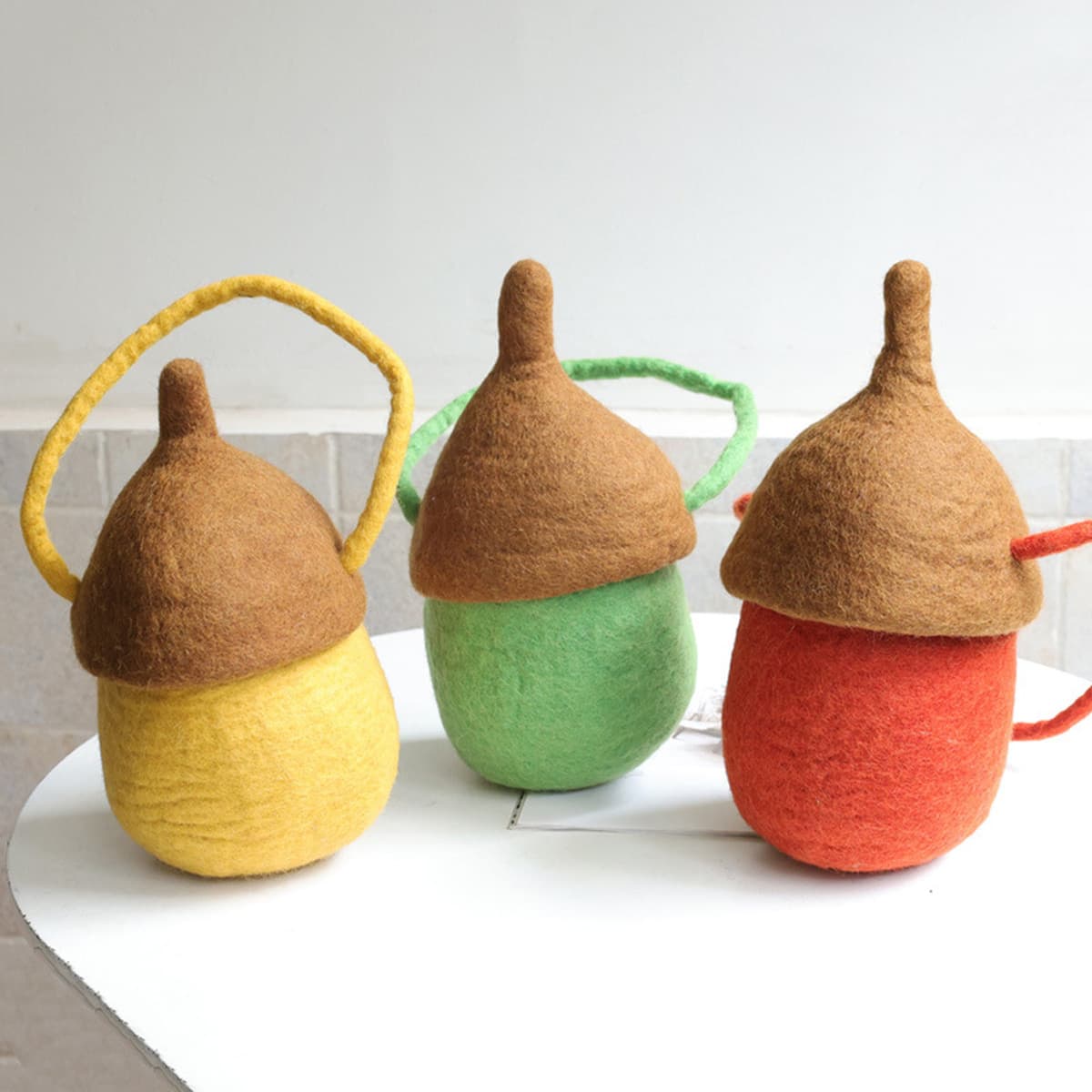 INS Стиль Шерстяная фетровая сумка через плечо с орехами в стиле Мори Портативная милая сумка через плечо для родителей и...