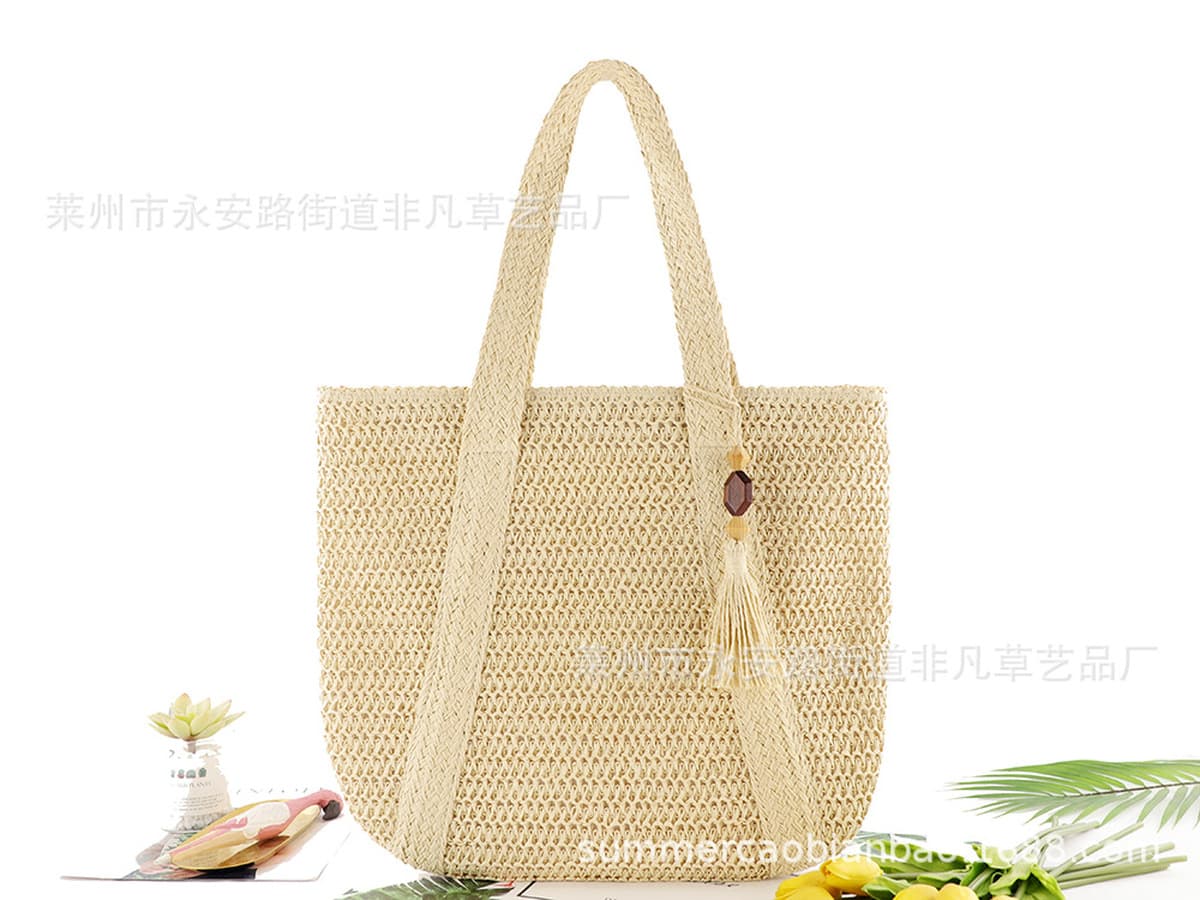 Ins Новое поступление тканая однотонная тканая сумка модная сумка через плечо из бумажной веревки из соломы тканая сумка с...